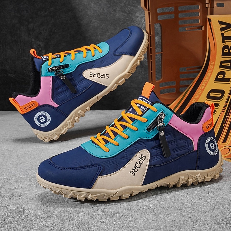 Baskets de randonnée colorblock pour homme, chaussures de trail à lacets, semelle épaisse antidérapante, idéales pour les voyages, le camping et le quotidien. de 2026 ? $32.99 –P3