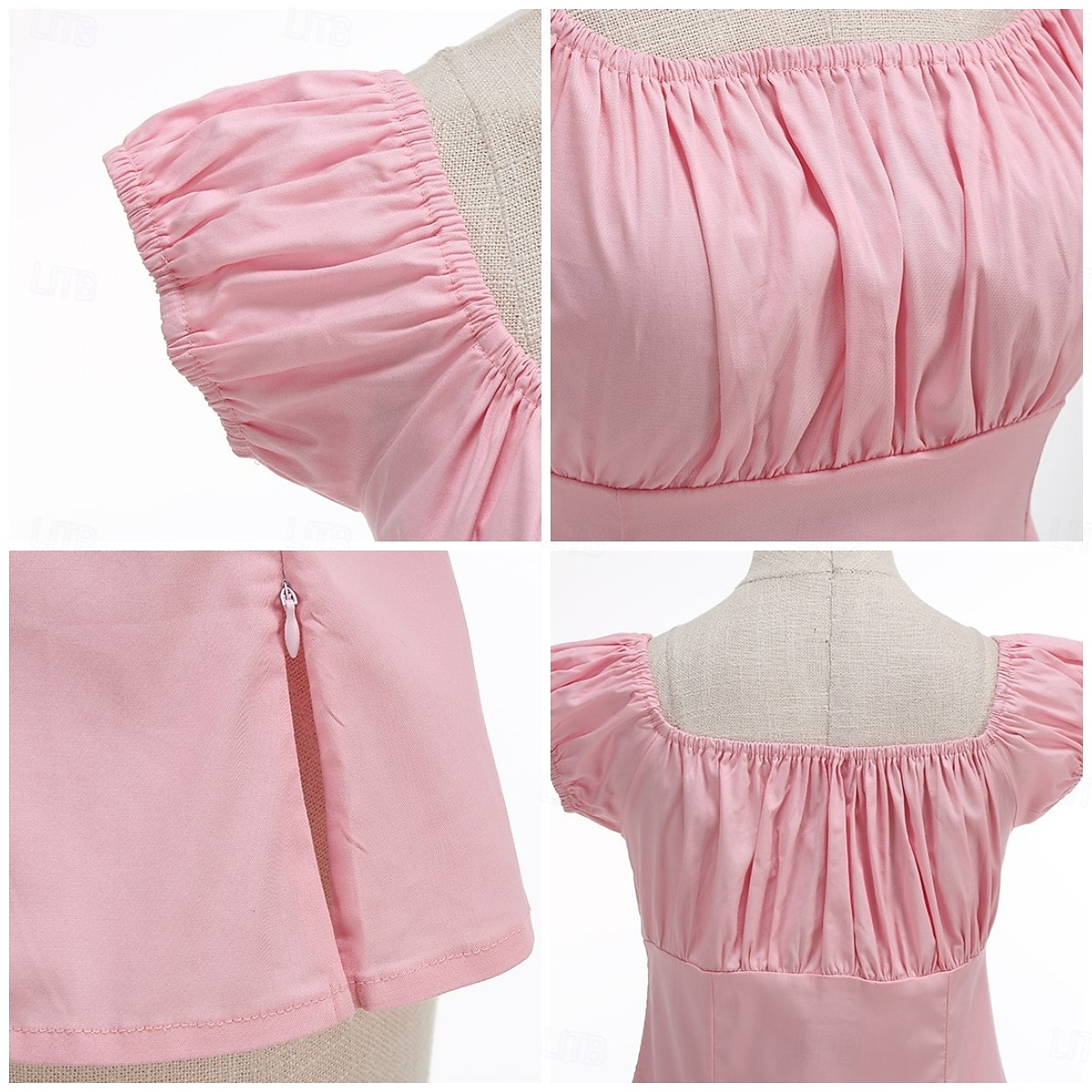 Retro Antiguo Victoriano Renacimiento Blusa / Falda Manga de globo de soplo Dama Color sólido Estampado Floral Cuello Inglés Disfraz Mujer Fantasía Casual Diario Feria del Renacimiento Adulto 2026 - $38.99 –P3