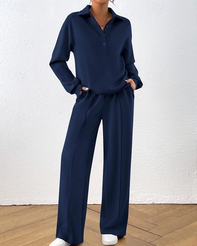 Damen Pullover-Trainingsanzug-Sets 2-teiliger Trainingsanzug Lounge-Outfits  Kordelzug mit Tasche Einfarbig Sportbekleidungsset Herbst Dunkelgrau Schwarz Fitnessstudio Fitnesstraining Leger Winddicht 2026 - $46.99 –P6