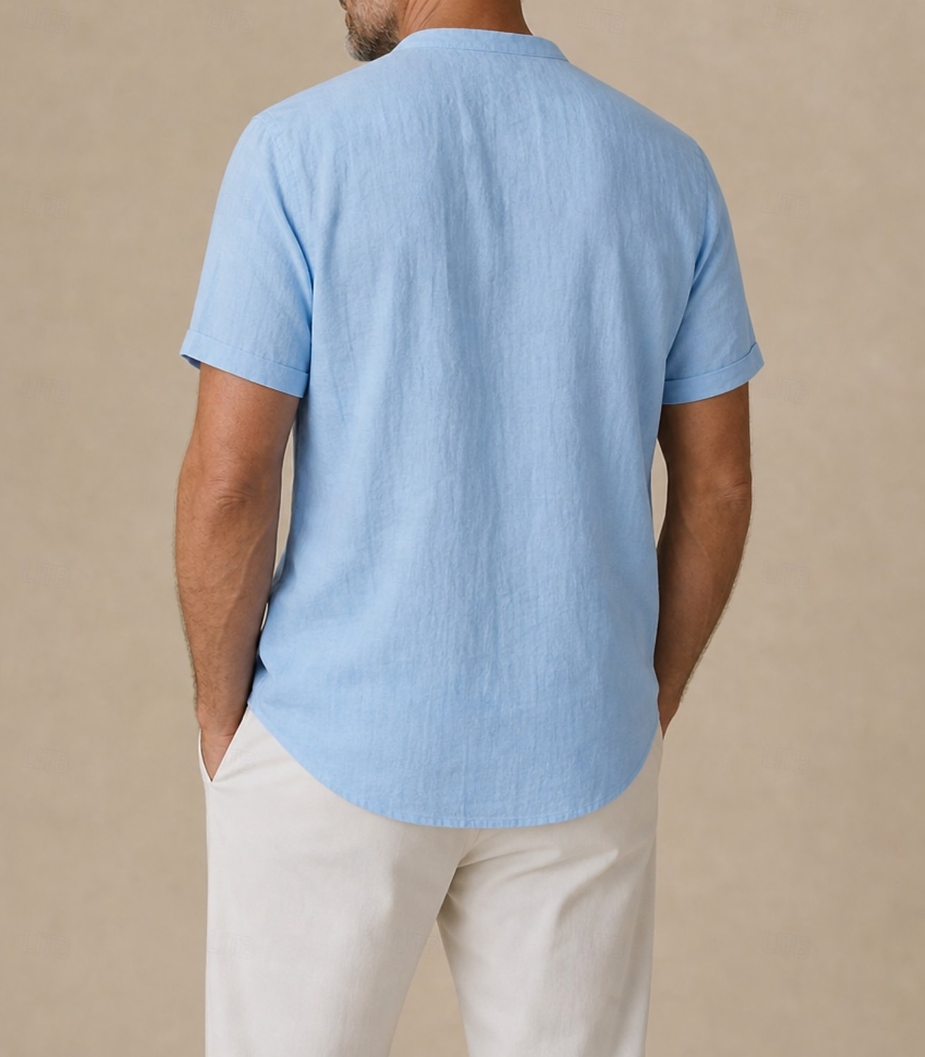 Men's Summer Linen Shirt - Soft Breathable Short Sleeve - Blue 2026 - $37.99 –P9