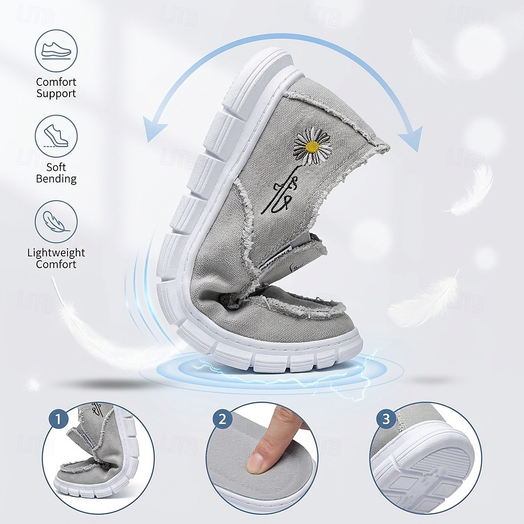 ανδρικά λευκά φθαρμένα slip-on παπούτσια – αναπνεύσιμα, ελαφριά, casual καμβατέ μοκασίνια, ξεφτισμένα street style φλατ παπούτσια για περπάτημα για το καλοκαίρι, τα ταξίδια και την καθημερινή μόδα. 2026 - $32.99 –P2