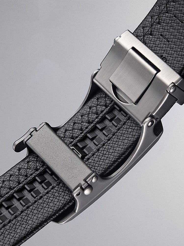 Men's Genuine Leather Ratchet Belt, Adjustable Dress Belt with Multiple Automatic Buckle Styles for Wedding Parties, Travel Vacation and Daily Casual Wear 2026 - $18.99 –P9