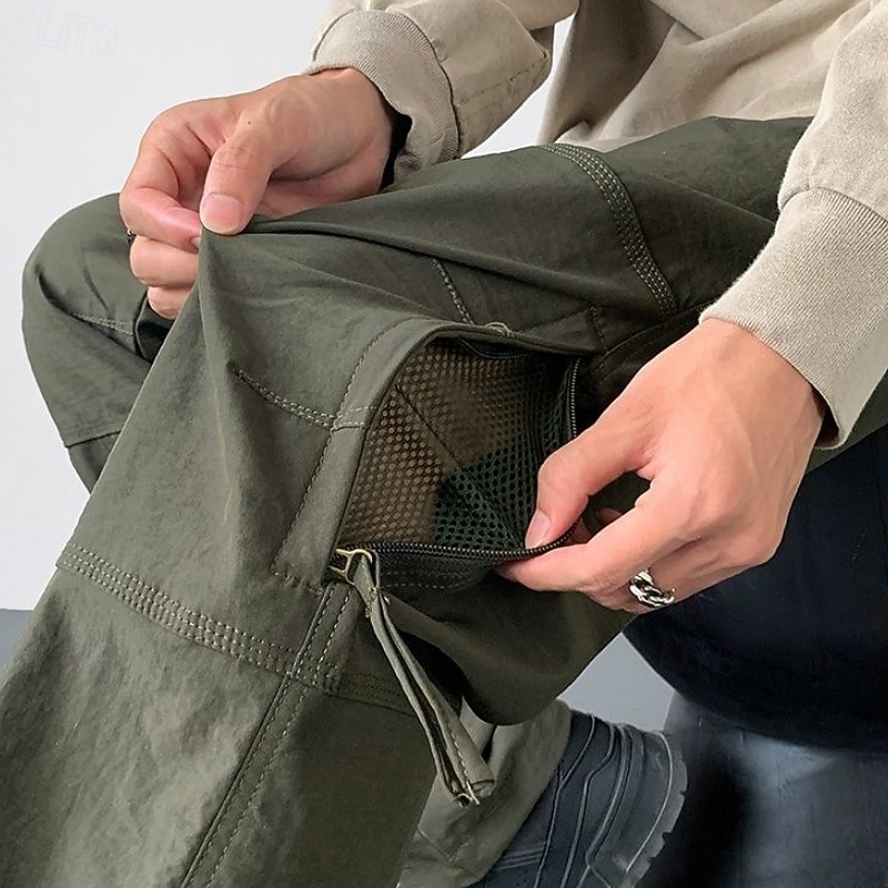 Voor heren Combatbroek Cargohosen Wandelbroek Waterdichte broek Zomer Lente Herfst Buiten Normale pasvorm waterdicht Sneldrogend Lichtgewicht Ademend Broeken / Regenbroek / Overbroek Ritsen Zak Zwart 2026 - $27.99 –P4