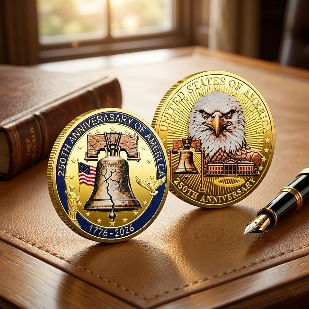 9 db-os amerikai 250. évfordulós emlékérme ajándékkészlet, hazafias katonai kihívás érmegyűjtemény, díszdobozban, amerikai 1776-2026 emléktárgy ajándék a függetlenség napjára 2026 - $49.99 –P11