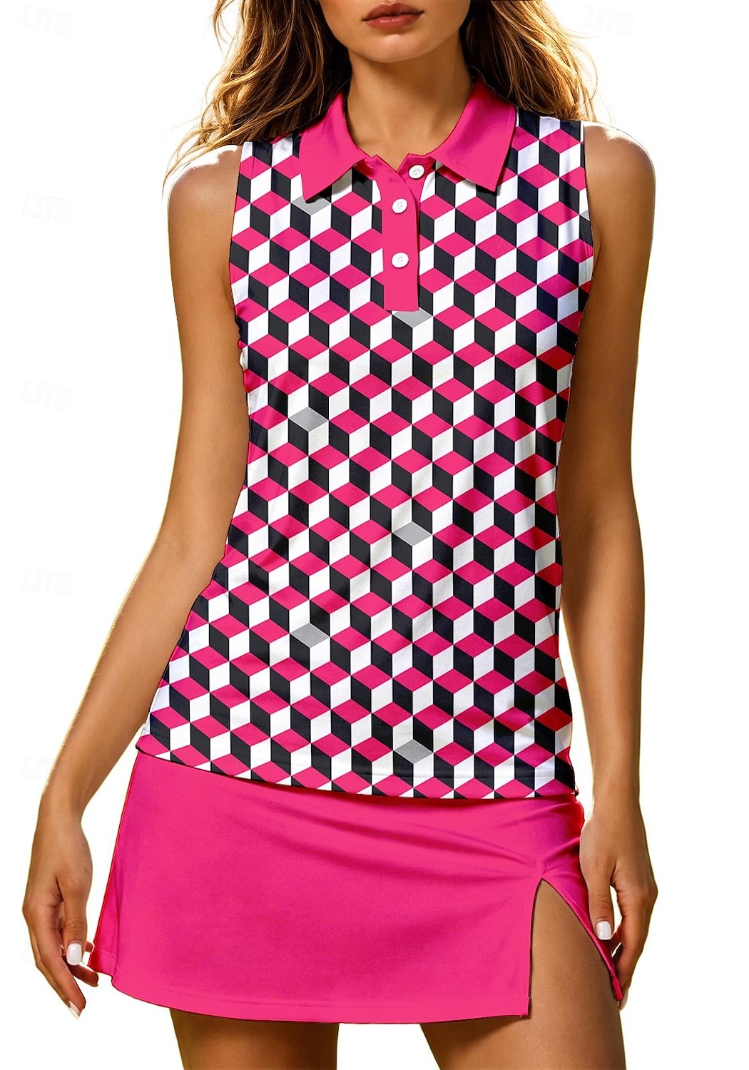 Mujer Cuadros A Cuadros Camisa deportiva Camisas de polo Camiseta sin mangas Camiseta de tenis Sin Mangas Floral Botones UPF50+ Resistente a los rayos UV Alta elasticidad Dispersor de humedad 2026 - $17.99 –P2