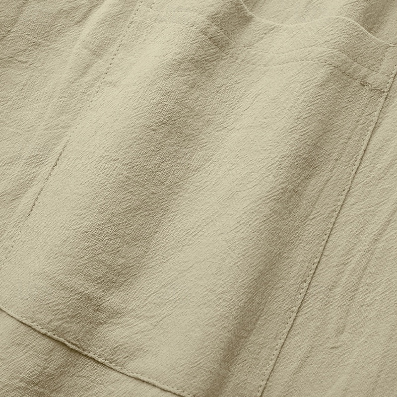 Men's Shorts Linen Shorts Summer Shorts Beach Shorts Drawstring Pocket 3D Solid Comfort Breathable Knee Length Daily Outdoor Holiday Vacation Fashion Khaki White Inelastic 2026 - $21.99 –P8