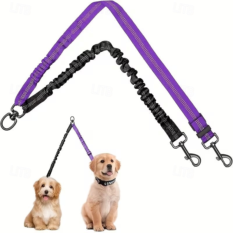 2pcs Dual Dog Leash Attachment - Double Leashes for Training Small to Large Dogs - Adjustable Strap Shock Absorbing Bungee Leashes 2026 - $20.99 –P7