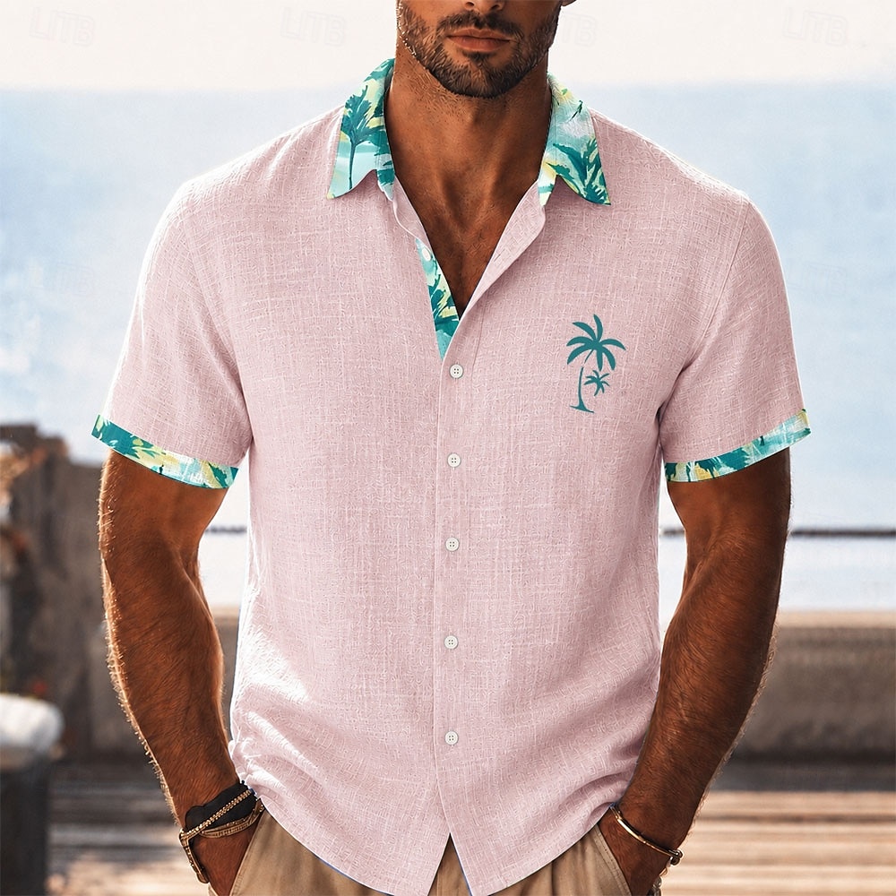 Men's Coconut Tree Tropical Plants Shirt Summer Hawaiian Shirt Tropical Shirts Short Sleeve Hawaiian Casual Holiday Beach Wear Summer Spring Turndown 3D Print Button Up Shirts Blue Khaki Pink Green 2026 - $25.99 –P4