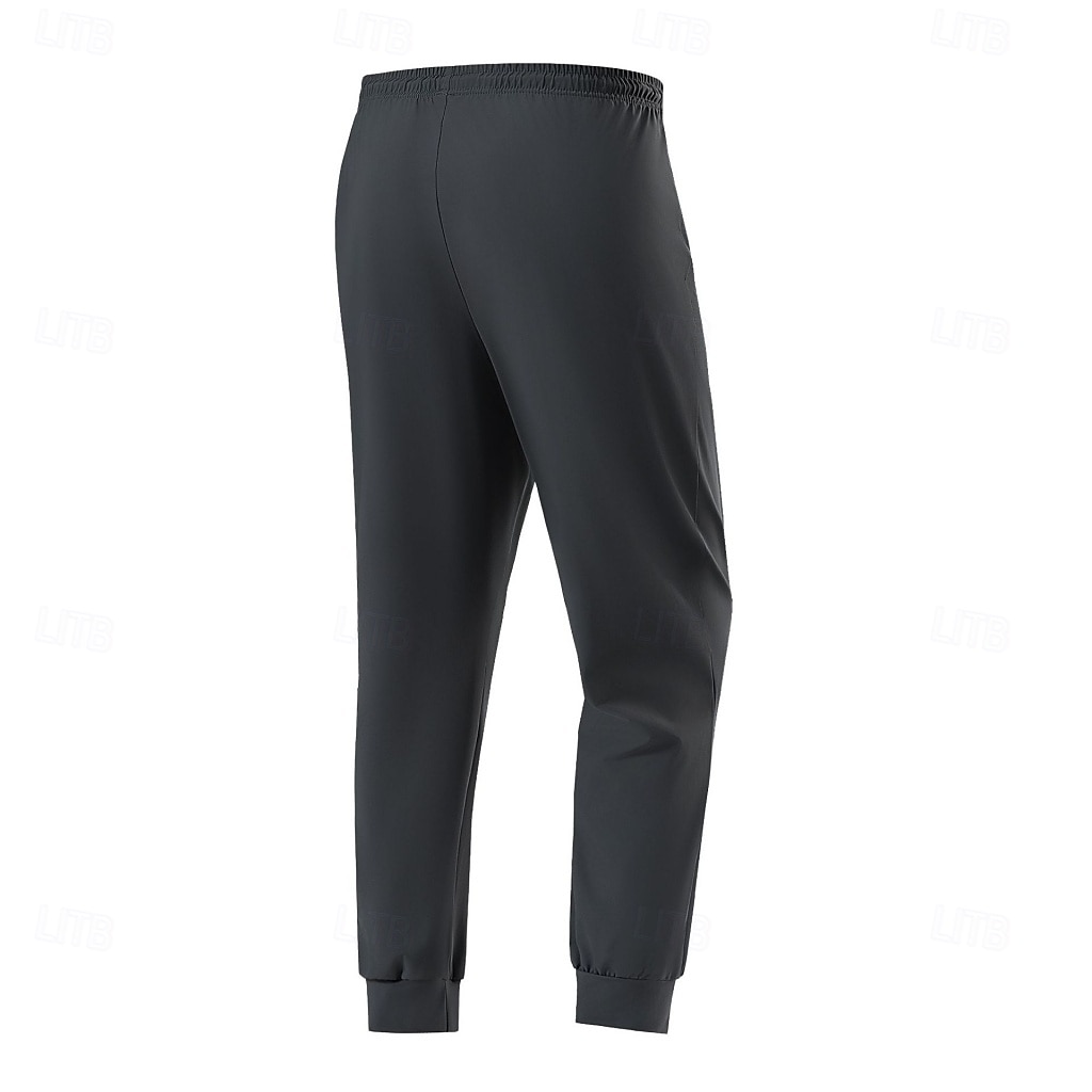 Pánské Běžci Kalhoty Kalhoty pro volný čas Outdoorové kalhoty Šňůrky Kapsy Elastický pas Pevná barva Rychleschnoucí Lehká váha Délka kolen Denní Venkovní Dovolená prázdniny stylové Khaki Černá Lehce 2026 - $21.99 –P13