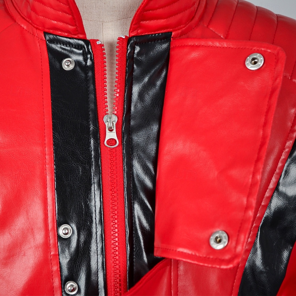 80s Pop Star Singer Red Jacket Costume Fancy Costume Retro Vintage 1980s for Unisex Kid's Adults' Halloween Carnival Party Performance Comic Con 2026 - $46.99 –P4