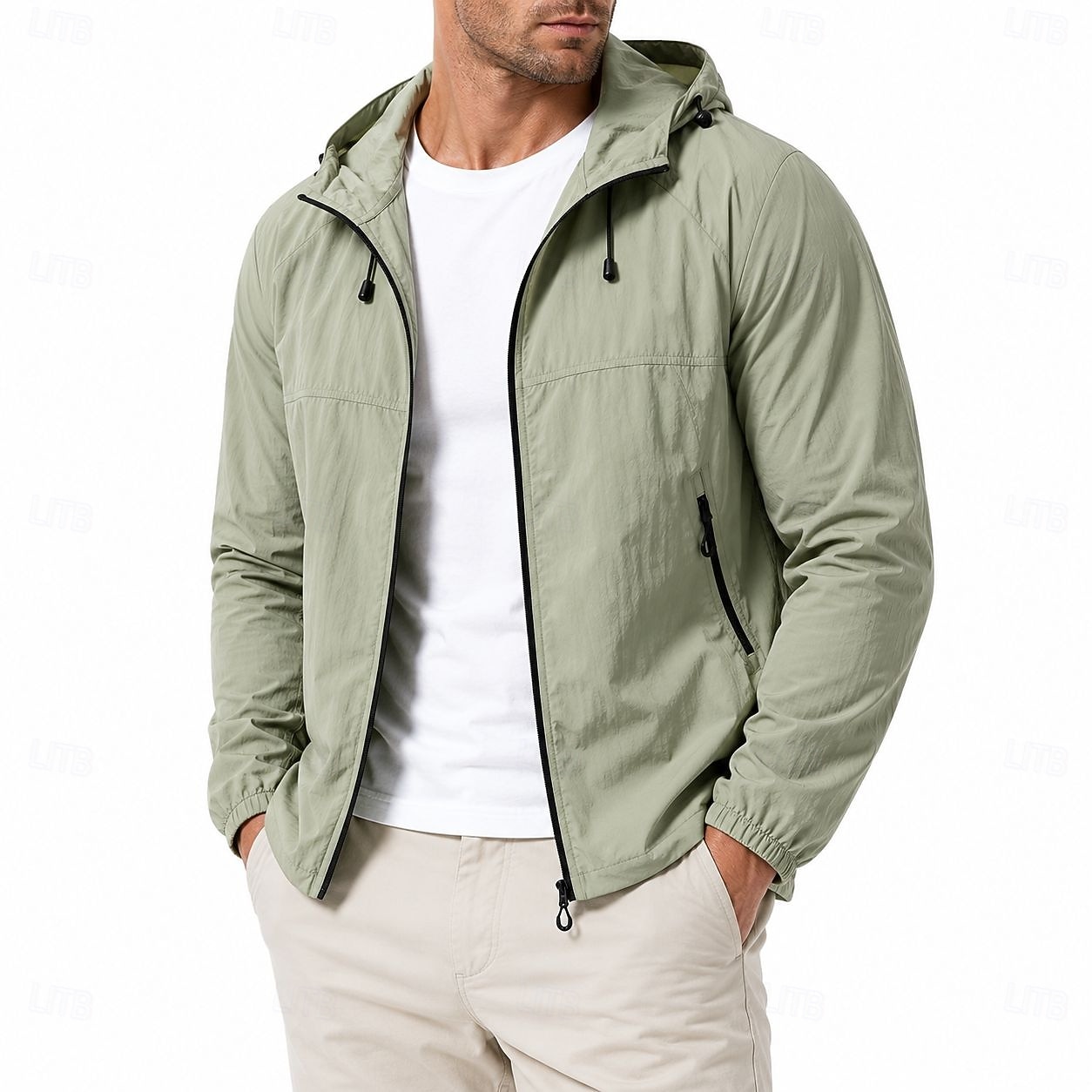 Da uomo Giacca Leggera Casuale All'aperto Protezione Solare Protezione solare Snello Minimalista Primavera & Estate Primavera Attivo Casual Quotidiano Girocollo Regolare Nero Verde Giacca del 2026 a $58.99 –P1