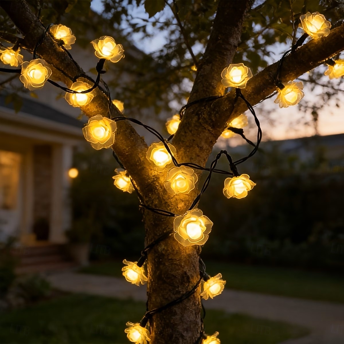 Solar Rose Fairy String Lights 30/50 LEDs  Outdoor Waterproof Atmosphere Lights for Gardens Balconies Fences Holiday Wedding Party Decoration 2026 - $19.99 –P12