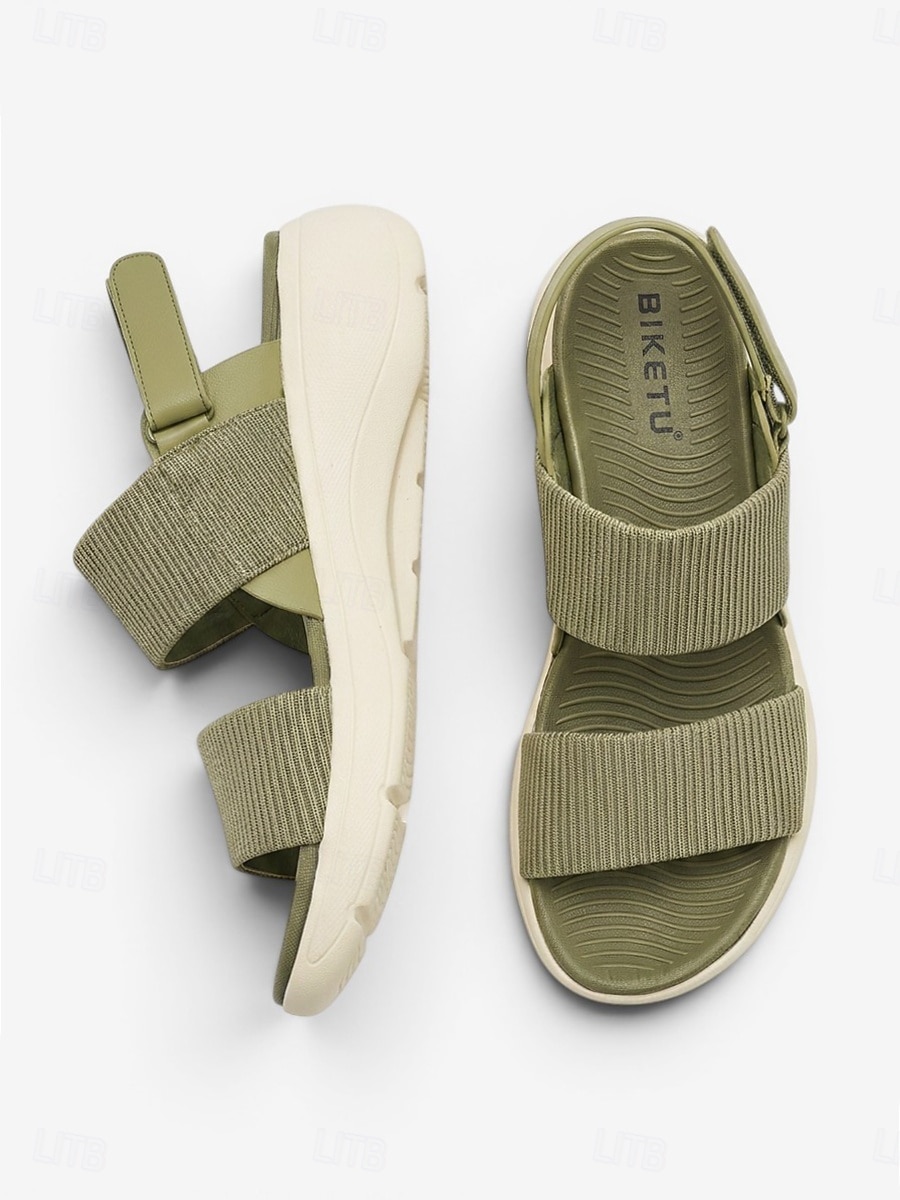 Women's Green Arch Support Comfort Sandals – Adjustable Hook & Loop Walking Sandals with Shock Absorbing Sole for Casual Walking, Travel & All-day Comfort 2026 - $34.99 –P2