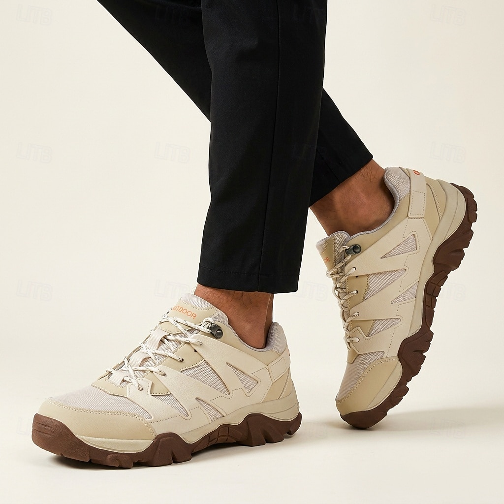 Men's Outdoor Hiking Shoes, Chunky Non-Slip Sole Lace-Up Sneakers, Comfortable Trail Walking Shoes for Travel, Camping 2026 - $46.99 –P3