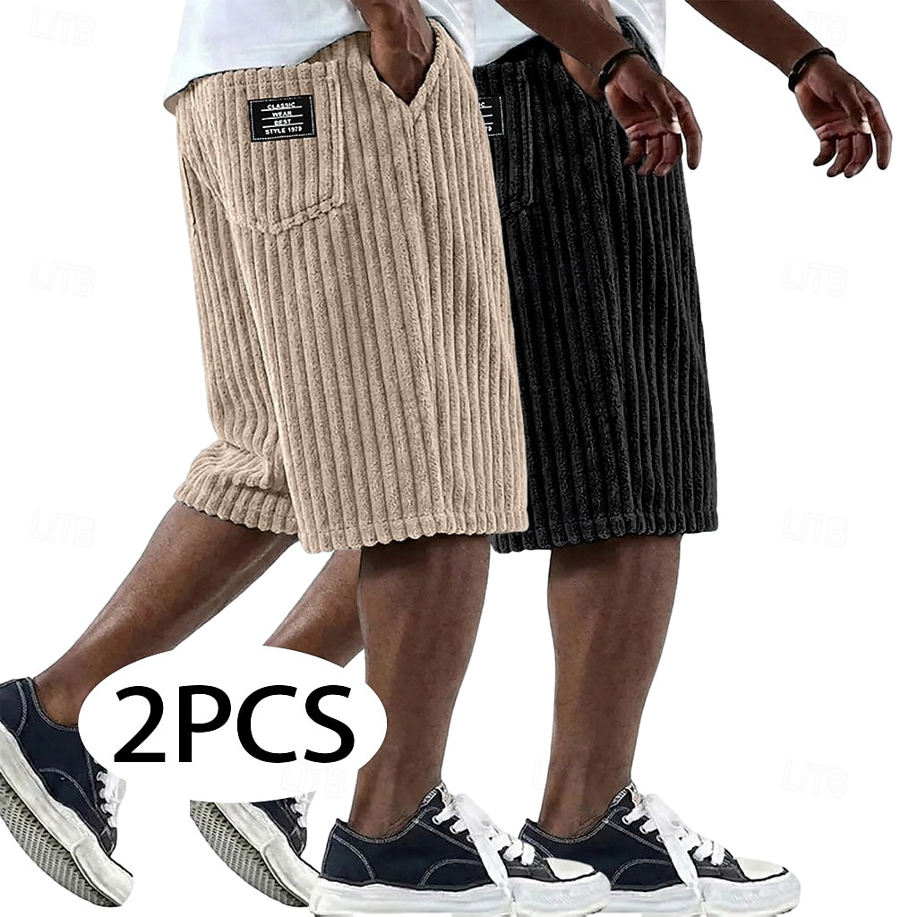 Per uomo Shorts Pantaloncini casual Pantaloncini di velluto a coste Tasca Elastico in vita Testurizzato Tinta unica Semplice Comodità Traspirante Corto Casuale All'aperto Spiaggia Vacanza Moda Bianco del 2026 a $39.99 –P3
