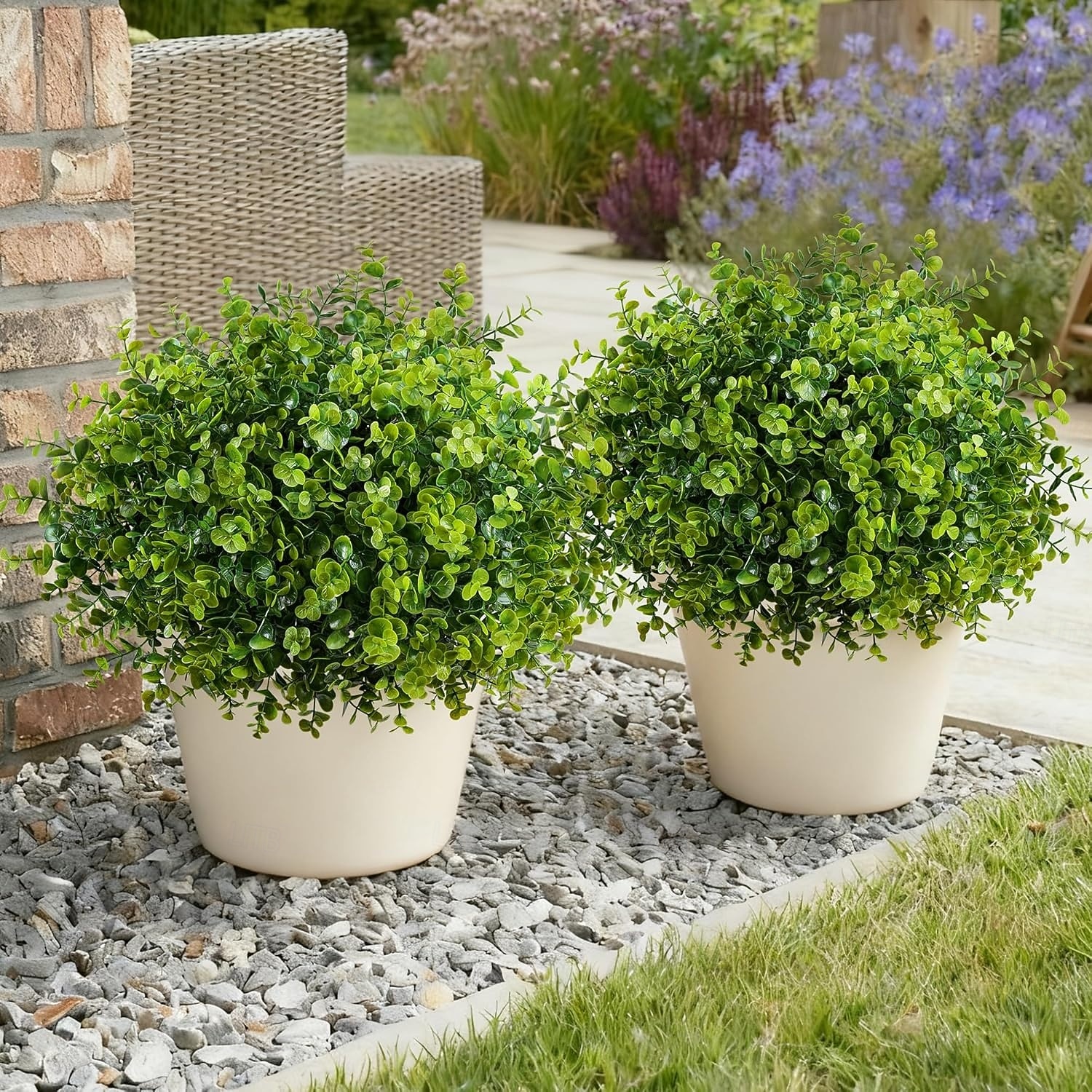 12 ramos de plantas artificiais para decoração de primavera e verão, eucalipto falso de plástico resistente aos raios UV, com aparência realista, ideal para vasos em varandas, terraços, jardins e de 2026 por $21.99 –P6