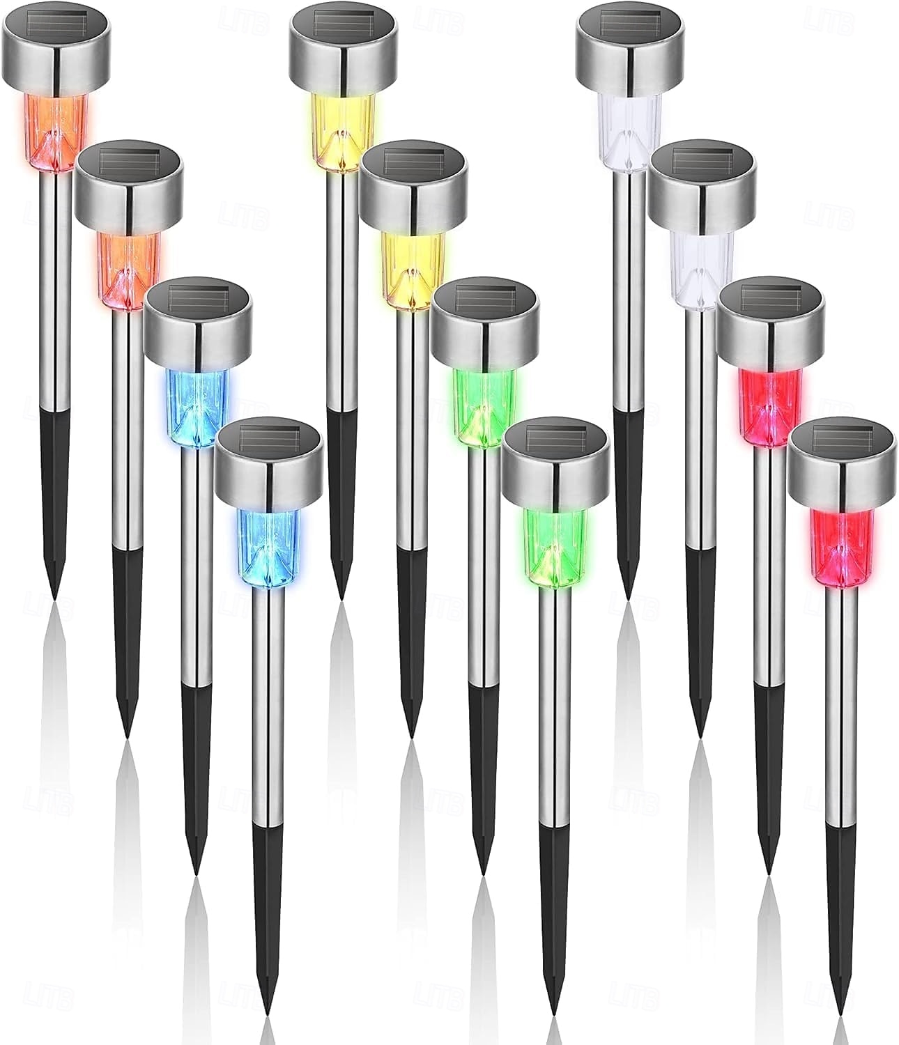 12pcs luci solari da giardino per prato all'aperto a led luce solare impermeabile patio illuminazione percorso cortile lampada decorazione paesaggio del 2026 a $43.99 –P1