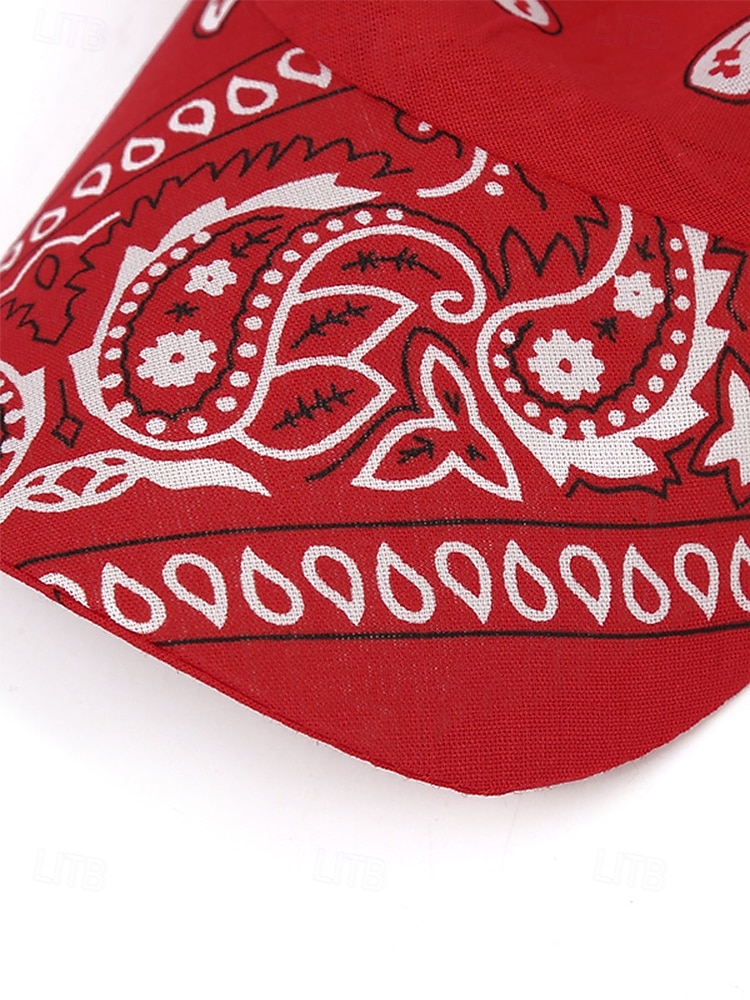 Cappello da baseball da donna con bandana, traspirante, in poliestere, con laccetti posteriori, ideale come cappello da sole, con stampa paisley, perfetto per vacanze estive al mare, equitazione, del 2026 a $9.99 –P11