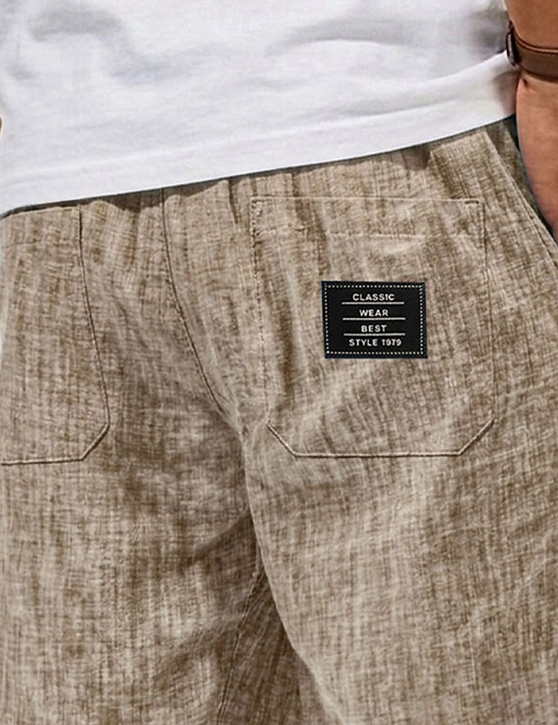 Homme Shorts Shorts en Lin Shorts d'été Shorts de plage Cordon de serrage Taille Élastique Uni Confort Respirant Longueur Genou Occasionnel Quotidien Extérieur ancien Vacances Gris blanc bleu marine de 2026 ? $24.99 –P2