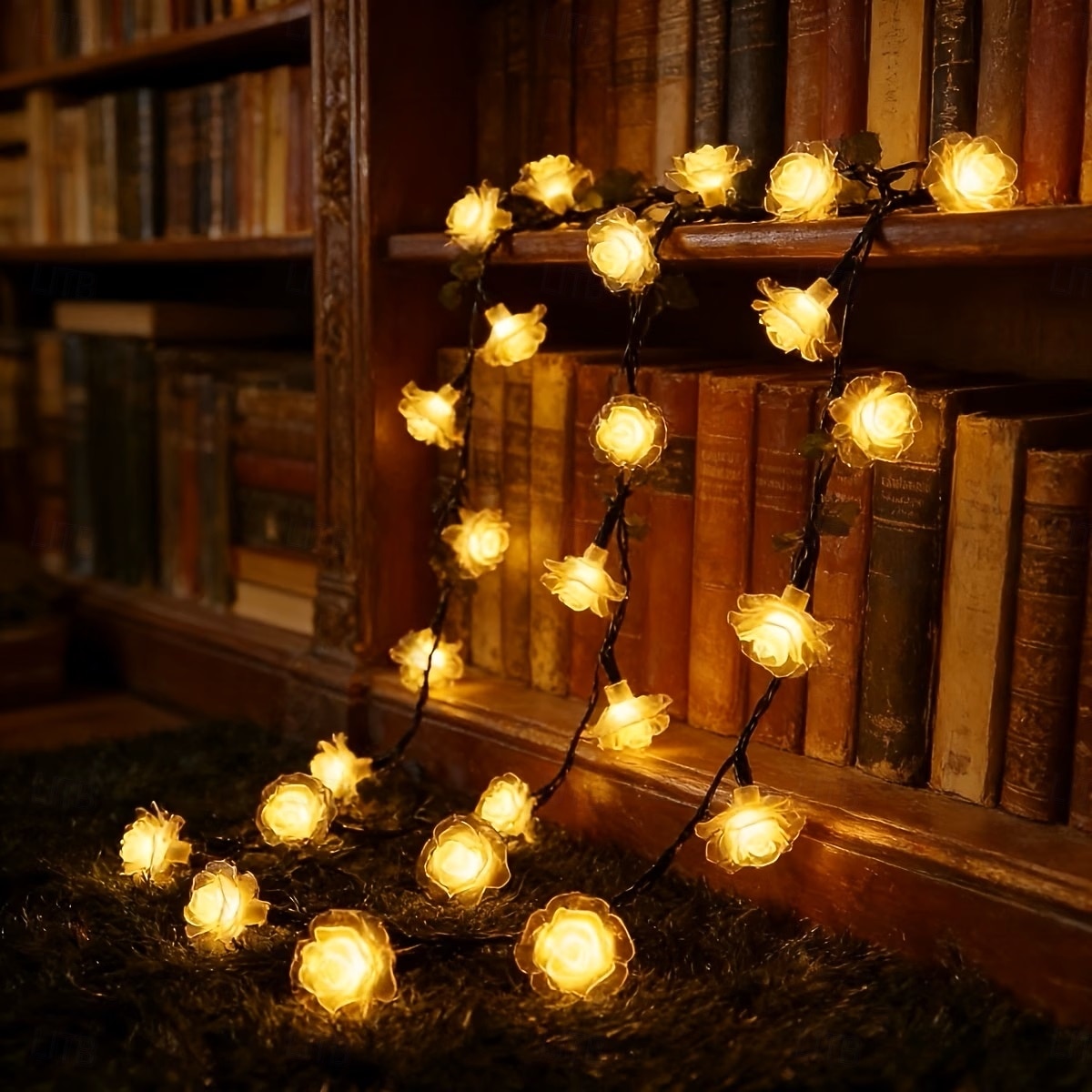 Solar Rose Fairy String Lights 30/50 LEDs  Outdoor Waterproof Atmosphere Lights for Gardens Balconies Fences Holiday Wedding Party Decoration 2026 - $19.99 –P11