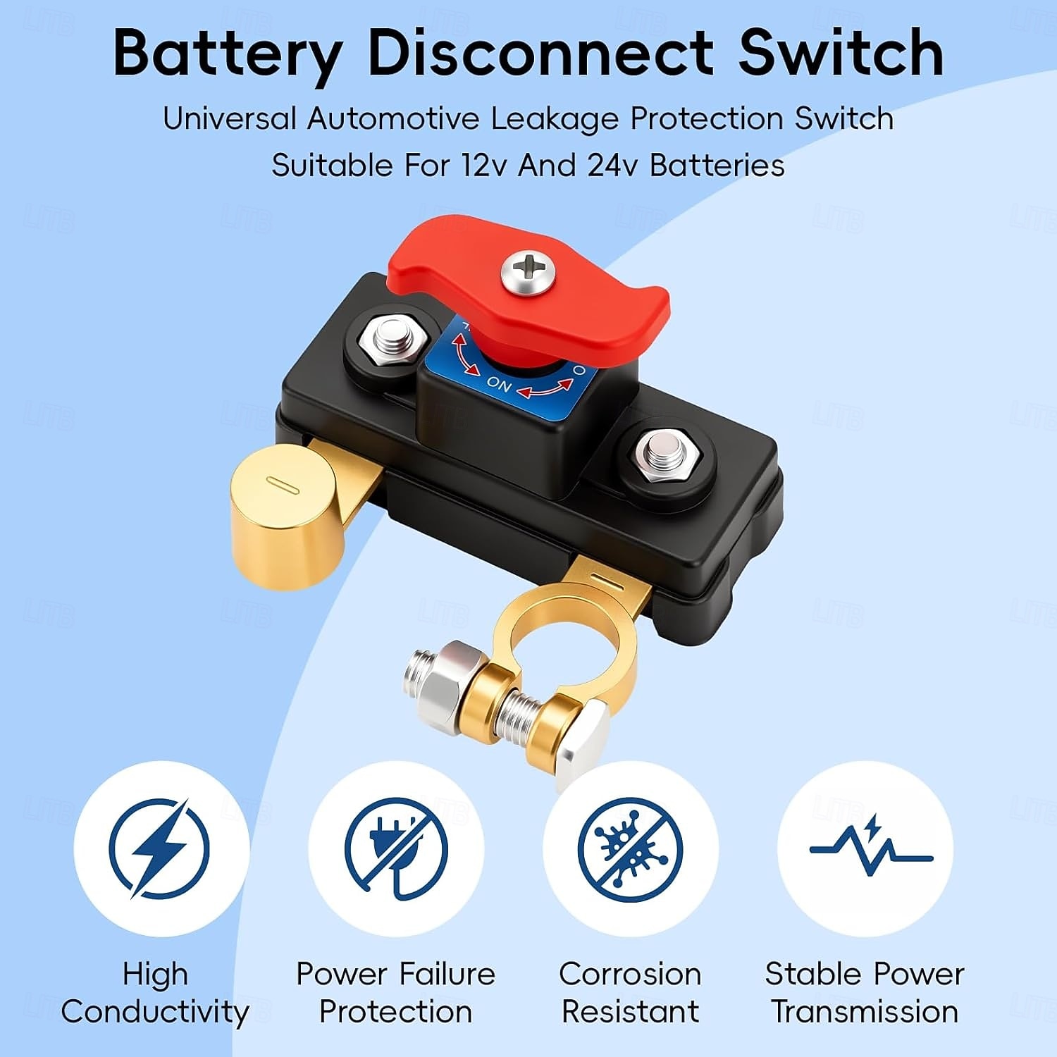 2 Pack Battery Disconnect Switch, Top Post Master Battery Cut Off Switch, 12V 24V Heavy Duty Power Kill Switch for Car, RV, Boat, Marine, Truck, Automotive Battery Link Terminal Isolator 2026 - $15.99 –P4