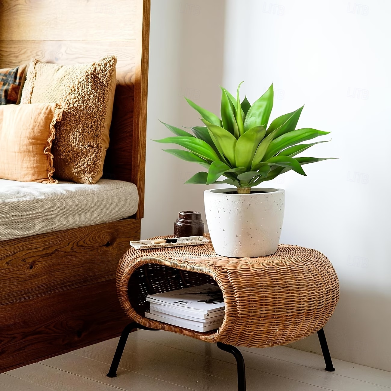 2 plantas artificiais de agave grandes com 18 folhas cada, folhagem tropical artificial realista para decoração de interiores e exteriores, perfeitas para casa, escritório, jardim, varanda e para de 2026 por $32.99 –P4