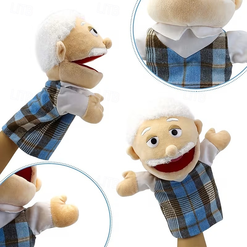 6pcs Family Hand Puppets Set, Soft Plush Human Puppets with Movable Mouths, Grandpa Grandma Dad Mom Son Daughter Puppets for Preschool Early Teaching, Role Play Storytelling for Toddlers Kids 2026 - $42.99 –P10