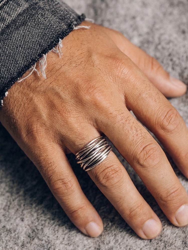 Herenring in bohemian vintage stijl, open koperen ring, verstelbaar, handgemaakt, perfect voor een strandvakantie. &casual accessoire voor dagelijks gebruik 2026 - $7.99 –P4