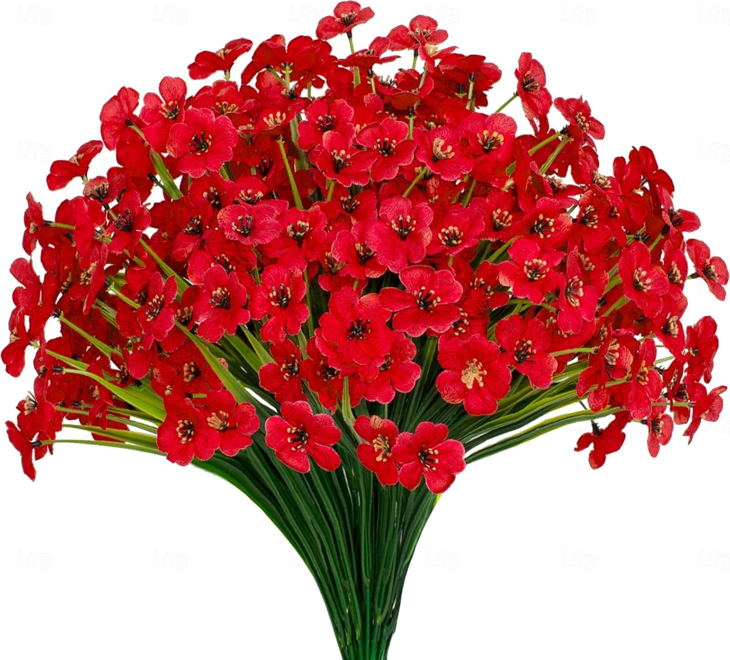 12 pachete flori artificiale rezistente la UV, plante de exterior, care nu se decolorează, arbuști artificiali din plastic, flori artificiale de mătase, jardinieră, verandă, decorațiuni interioare 2026 - $15.99 –P11