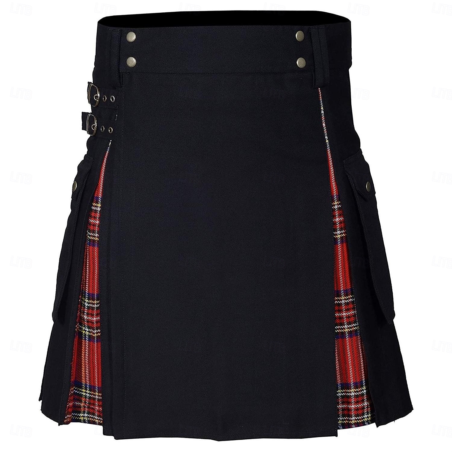 Highland scozzese Medievale Celtico Kilt scozzesi utilitari Gonnellini Vichy quadrettato Costume Per uomo Celtico Fiera Rinascimentale LARP Festival Adulti Gonnellino Primavera & Estate del 2026 a $50.99 –P11