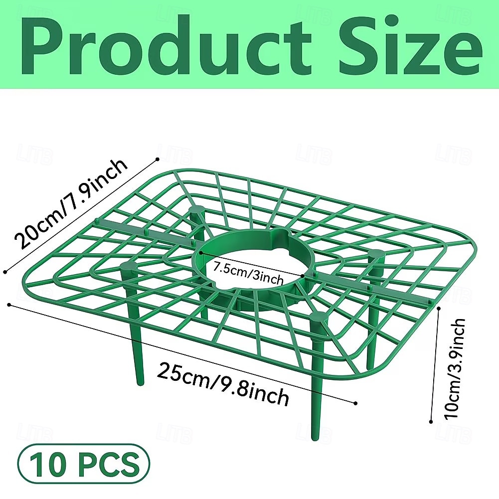 10 Pcs Strawberry Plant Support Frames, Square Growing Racks and Stands, Keep Strawberry Fruits Clean and Elevated, Ideal for Garden Beds, Balcony, Greenhouse, Patio, or Indoor Planting, Easy Assembly 2026 - $15.49 –P7