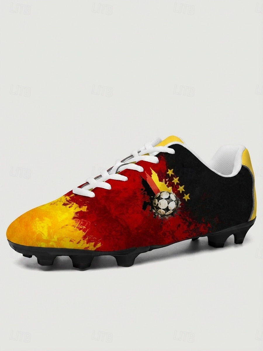 Men's Germany Flag Soccer Cleats - Lightweight Football Shoes with Anti-Slip Rubber Sole, Athletic Footwear for Training, Matches, Fan Events and Outdoor Soccer 2026 - $59.99 –P3