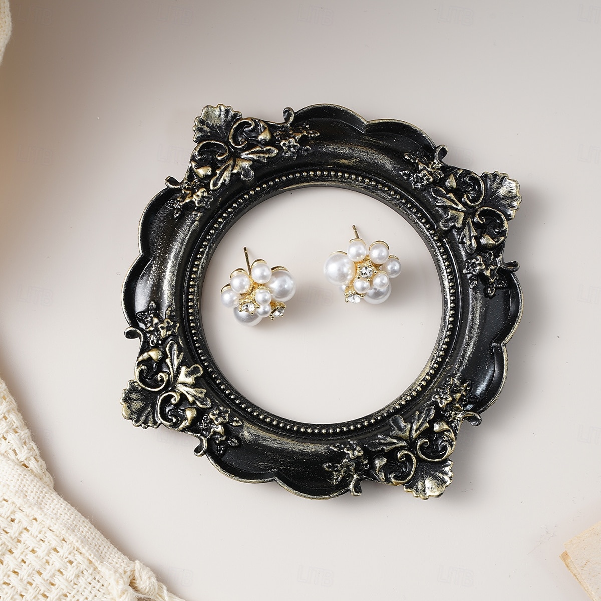 1PC, Black and Gold Mini Engraved Decorative Picture Frame Body, Resin Material DIY Decorative Small Item, Suitable for Photography Decoration Props, Wedding, Party and Other Scene Arrangements 2026 - $9.99 –P7