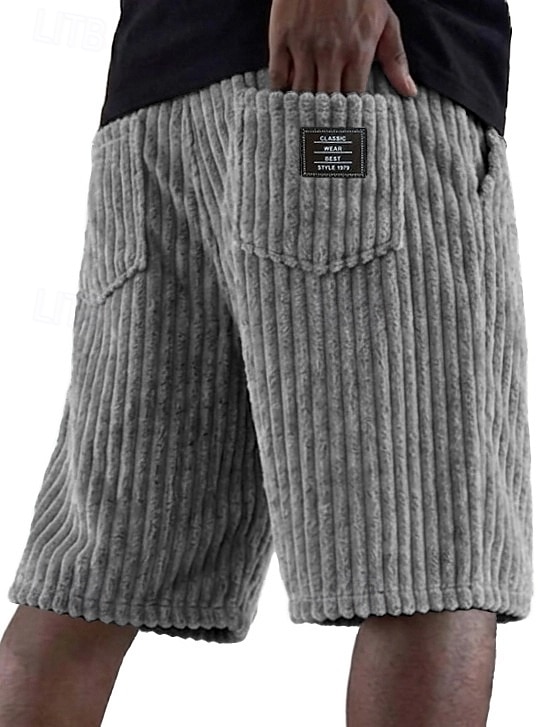 Per uomo Shorts Pantaloncini casual Pantaloncini di velluto a coste Tasca Elastico in vita A coste Semplice Testurizzato Comodità Traspirante Lunghezza al ginocchio Casuale All'aperto Spiaggia del 2026 a $26.99 –P1