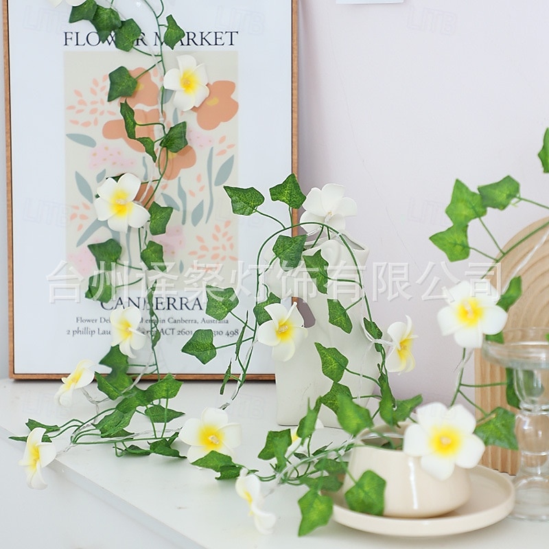 Lichterkette mit Schmetterlings-, Lilien- und Efeumotiven, für drinnen und draußen, geeignet für Wohnzimmer, Schlafzimmer, Terrasse, Garten, Hochzeiten und Partys, batterie-, kabel- oder 2026 - $10.99 –P7