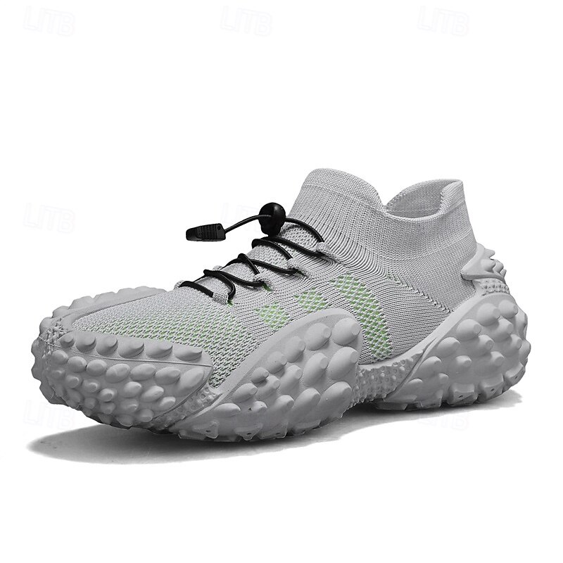 Men's Knit Sock Sneakers, Lace-Up Chunky Sole Walking Shoes, Breathable Sport Casual Shoes for Hiking, Travel, Daily Wear 2026 - $32.99 –P5