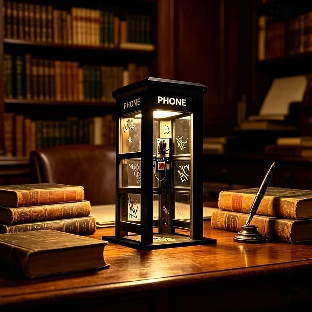 Vintage Phone Booth Ambient Lamp, Retro Classic Design Warm LED Light, Phone Booth Lamp for Bedroom, Home Office, Study & Bar Decor 2026 - $30.99 –P6