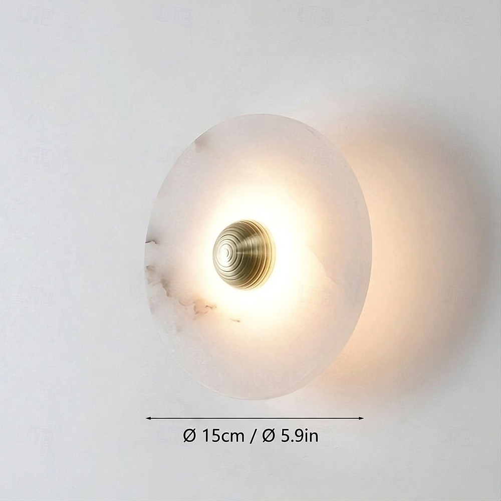 Lampada da parete a led in marmo 15/20/25/30/35 cm design minimalista per montaggio a parete apparecchio di illuminazione luci per interni per soggiorno camera da letto 110-240 v del 2026 a $165.99 –P7