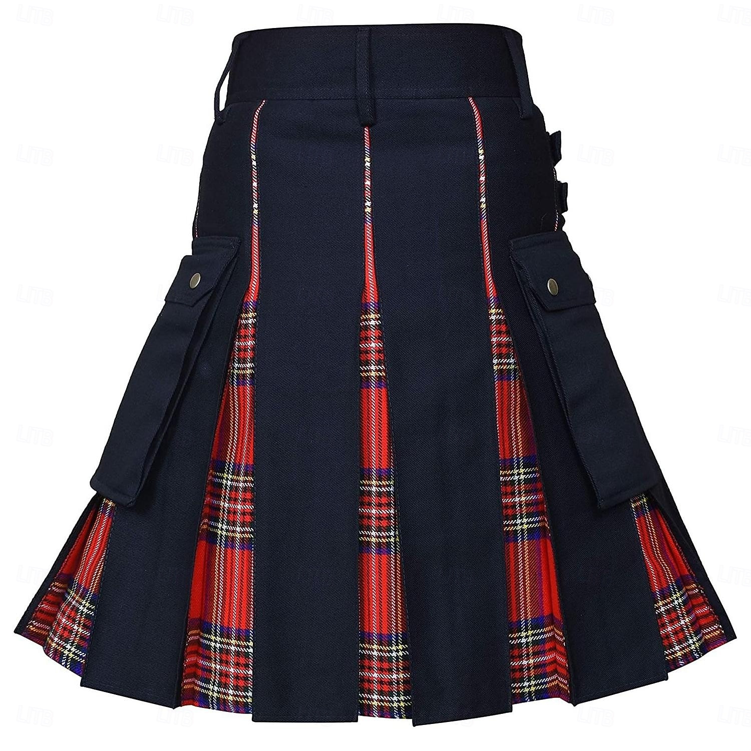Highland scozzese Medievale Celtico Kilt scozzesi utilitari Gonnellini Vichy quadrettato Costume Per uomo Celtico Fiera Rinascimentale LARP Festival Adulti Gonnellino Primavera & Estate del 2026 a $50.99 –P12