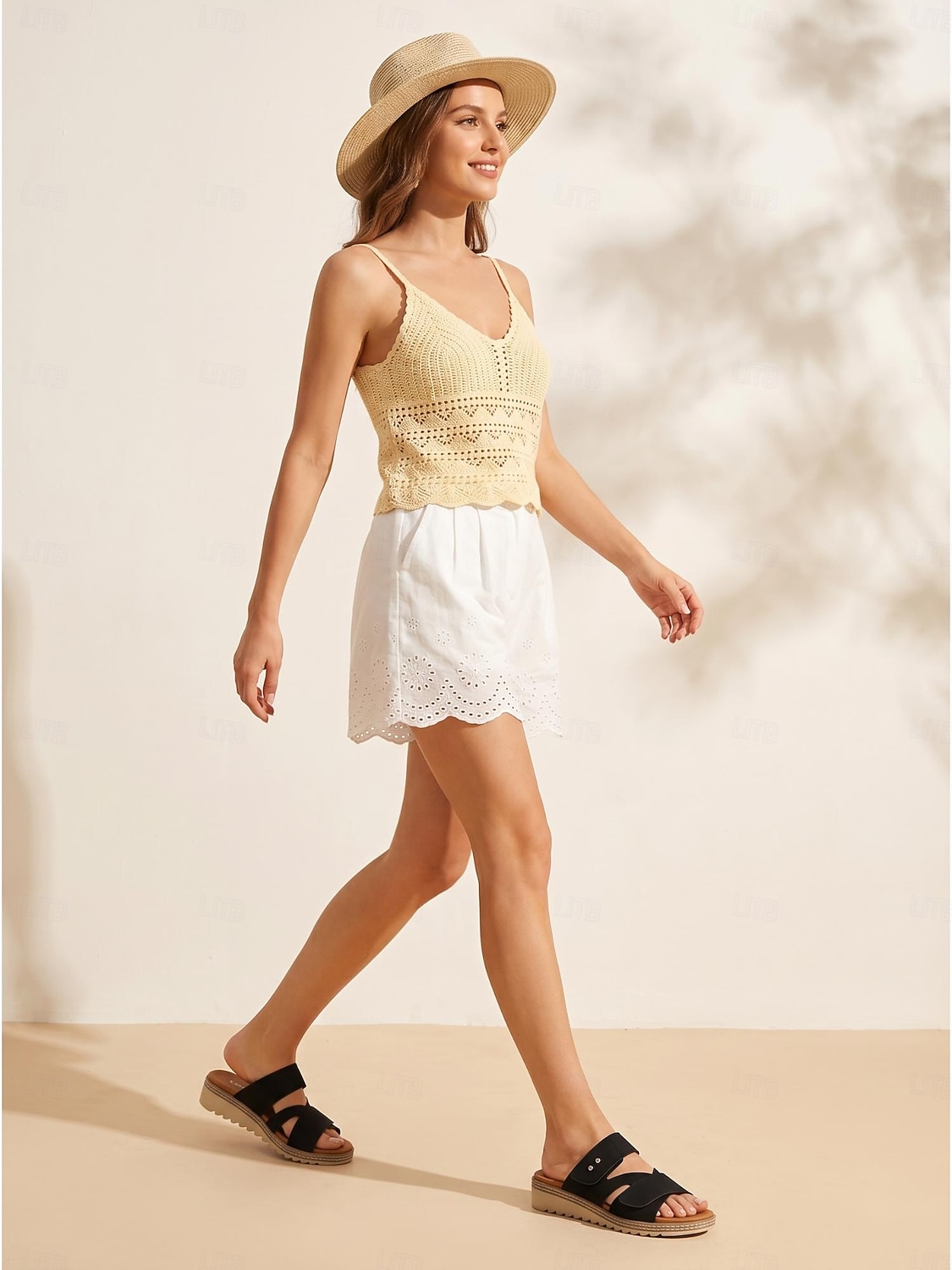 Sandalias negras cómodas para mujer con soporte para el arco del pie - correa ajustable en ancho. Sandalias cómodas para todo el día con suela antideslizante para caminar y viajar. &ropa informal 2026 - $34.99 –P3