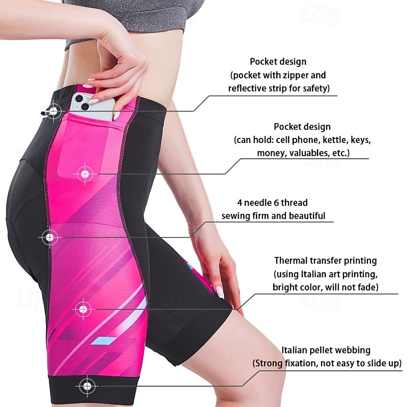 Damen Patchwork Kurve Radsport-Radhose: Fahrradshorts Gepolsterte Fahrradhose Fahhrad Shorts Gepolsterte Shorts / Chamois Schmale Passform Sport Packbar 3D-Polster Schnelltrocknend 2026 - $25.99 –P3