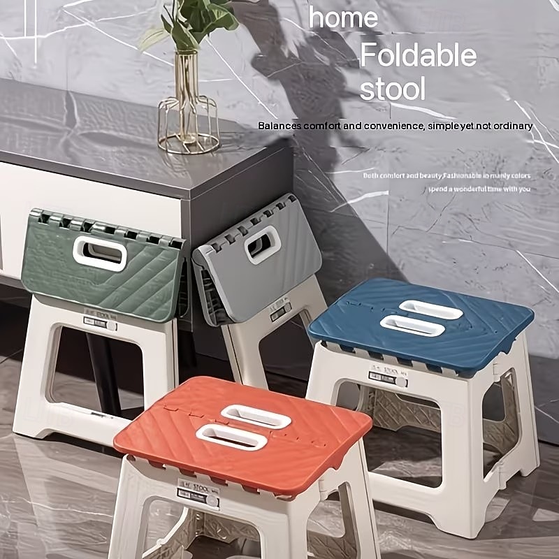 1/2Pcs Foldable Office Stool, Stylish Lightweight Portable Folding Stool, Sturdy Durable Household Sitting Stool With Space-Saving Design, Easy To Store And Carry, Multifunctional Foldable Seat 2026 - $14.99 –P2