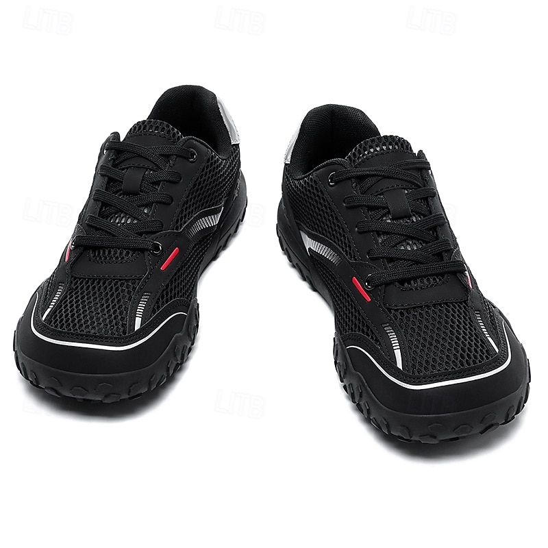 Tênis masculino branco minimalista - modelo com biqueira larga e ajuste amplo em mesh - leve e respirável, ideal para caminhadas, viagens, uso diário e atividades casuais ao ar livre. de 2026 por $46.99 –P4