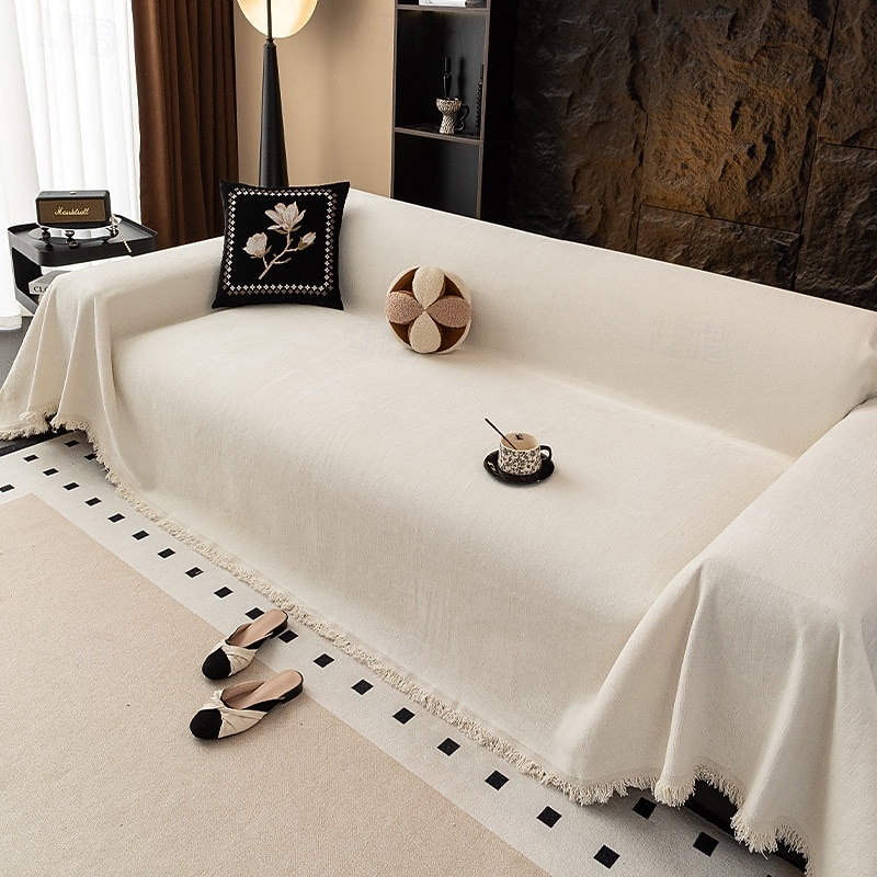 Premium Chenille Sectional Sofa Towel - Elegant Solid Throw Cover - Anti-Slip Universal Furniture Slipcover for Year-Round Use 2026 - $37.99 –P2