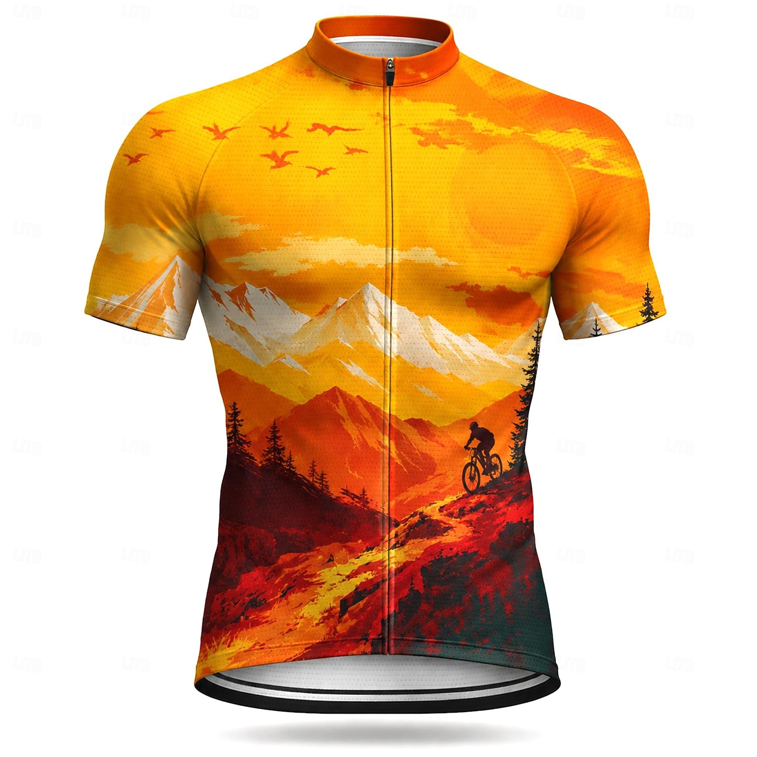 Per uomo Top sottomuta Maglia da Ciclismo Manica Corta Bicicletta Maglia Top con 3 tasche posteriori Resistente ai Raggi UV Asciugatura Rapida Con tasche Cerniera Frontale Gli sport Blu Giallo Viola del 2026 a $28.99 –P1