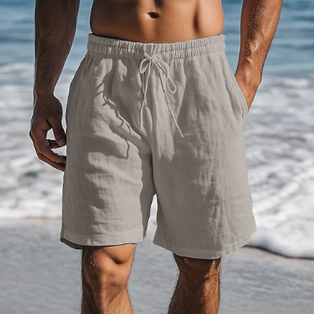 Per uomo Pantaloncini Estivi Shorts da Spiaggia Pantaloncini larghi Coulisse Elastico in vita Puro Semplice Comodità Traspirante Lunghezza al ginocchio Casuale Quotidiano All'aperto Stile Classico del 2026 a $18.99 –P7