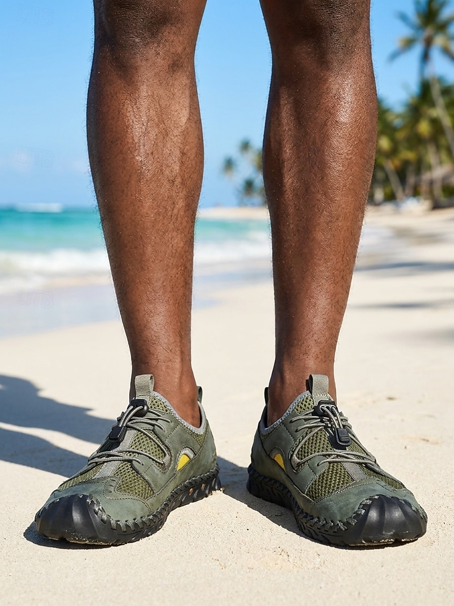 Men's Green Casual Beach Shoes Lightweight Breathable Comfort Walking Footwear for Beach Vacation, Tropical Travel, Seaside Leisure and Warm Weather Wear 2026 - $42.99 –P2