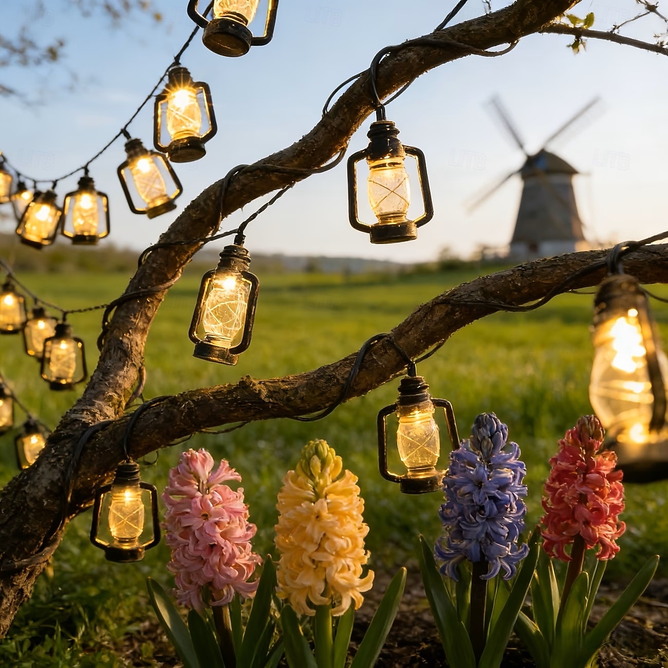 Luci a stringa solari retrò a cherosene con LED, impermeabili, per giardino, 6,5 m, 30 LED, ideali per vacanze, campeggio all'aperto, tende, matrimoni, cortili, balconi, festival di Ramadan, feste di del 2026 a $28.99 –P7