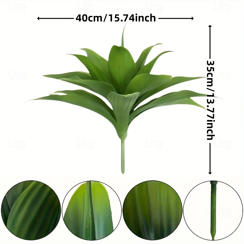 2 plantas artificiais de agave grandes com 18 folhas cada, folhagem tropical artificial realista para decoração de interiores e exteriores, perfeitas para casa, escritório, jardim, varanda e para de 2026 por $32.99 –P9