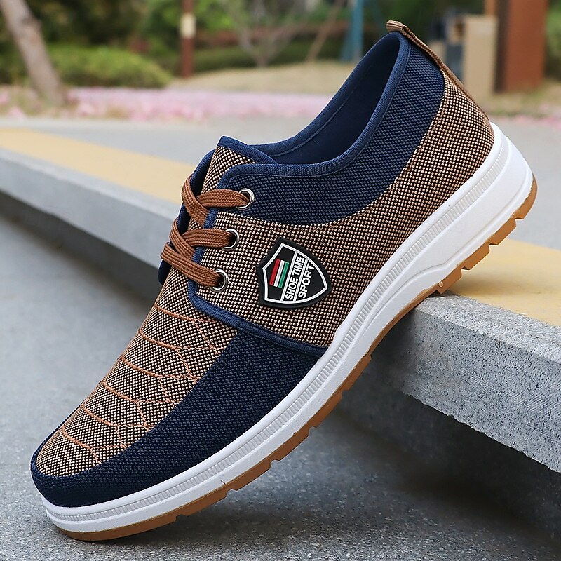 Zapatillas deportivas de hombre con cordones y bloques de color, calzado ligero e informal para caminar, ideal para viajes, uso diario y conjuntos de fin de semana. 2026 - $26.99 –P2